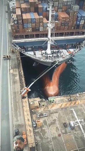 Heavy Loaded Ship Crashing Port#cctv#cctvcamera #cargoship #cargo #sea#ship#viral