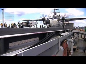 F-18, E-2 Hawkeye Takeoff and Landing on USS Enterprise (CVN-65)