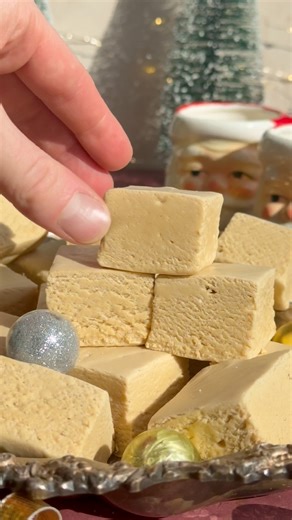 Finally sharing my Grandma’s Famous Peanut Butter Fudge recipe! Made with mallow fluff instead of condensed milk or corn syrup, and the texture is unreal!! It’s so good that I ate a whole pound in one sitting when I was 7 😆 #peanutbutter #fudge #christmasbaking #BakingJoy | Blue Bowl