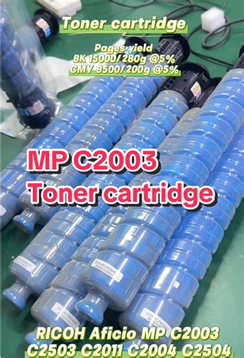 Toner cartridge new compatible with RICOH Aficio MP C2003 C2503 C2011 C2004 C2504#chinafactorysupplier #onestopprintshop #tonercartridge #tohitaglobal #ricohmpc2503
