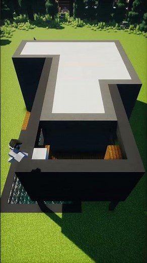 Dark Modern House in Minecraft 🖤 #minecraftbuilding #minecrafttutorial #gaming #minecraft
