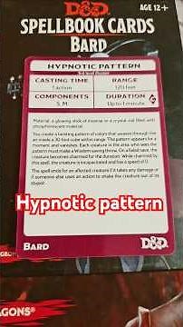 🐉 Hypnotic Pattern bard spells Dungeons & Dragons 5th edition 2014 #bard #5espells #5e #spellbook