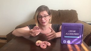 OMIO Cedar Blocks for Clothes Storage - 54 Pcs 100% Aromatic Red Cedar Rings for Wardrobe Closets and Drawers, Cedar Wood Rings for Clothes Storage