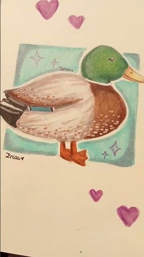 drawing a realistic duck 🦆💖 #art #artdrawing #sketchbook #cuteanimal #drawingideas