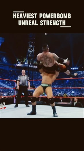 Powerbomb but they get increasingly bigger 😳 #wwe #powerbomb #batista