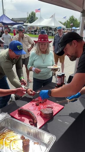 Highlights from my trip to Montana to the Pitmaster Classic hosted by @kenyonnoblemt . It’s an annual bbq competition with teams, vendors and plenty of food. I was there with @webergrills and we cooked up a storm! The jalapeno popper corn fritters were the crowd favorite 🤩 Full recipe and video coming tomorrow. I don’t think i ever got so many DMs for a recipe as I did for those fritters 😂 #grillinwithdad #event #funtimes #bbq #grill #grilling #foodie #recipes