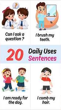 20 Daily Use English Sentences for Kids | Simple Spoken English Practice #educationalvideos
