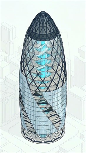 How the Gherkin Skyscraper Secretly Breathes #construction #engineering #civilengineering