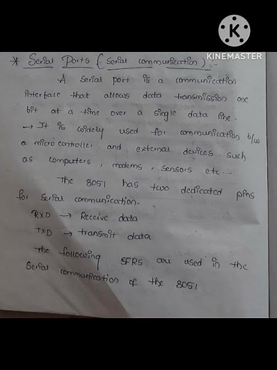 Serial ports in 8051 Microcontroller || microcontrollers and applications