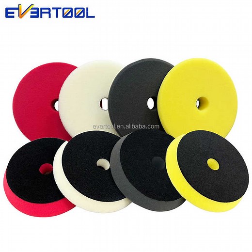 EVERTOOL 100mm Sponge Compounding Pads Polishing Foam Pad DA Foam Cutting Disc