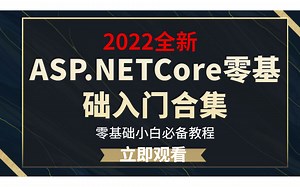 2022最新录制 零基础入门ASP.NETCore 跨平台实战合集 | 最强完整版（缓存/用户查看/删除/拦截器/记录日志/ASP.NET)B0227