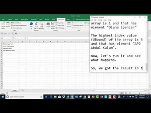 Use of LBound and UBound in Excel VBA