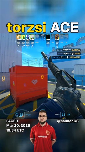 torzsi - ACE | FACEIT CS2 Highlight | Mar 20, 2026 19:34 UTC | Nuke