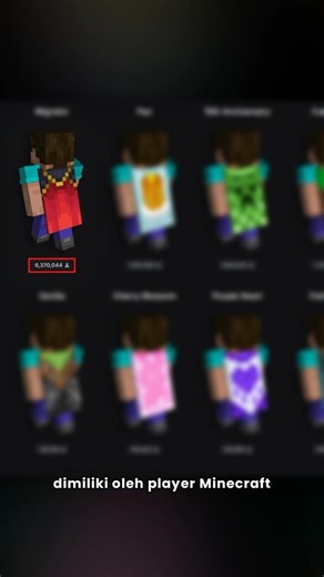 Cape limited yang paling banyak dimiliki player Minecraft