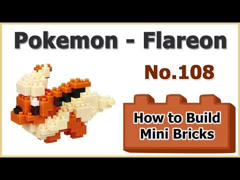 How to Build Mini Blocks Pokemon Flareon No.108 Review Instructions Specifications