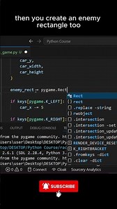 Object Collision in Pygame #pygame #coding #programming