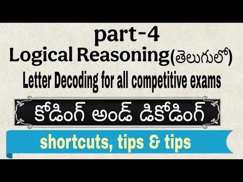 Coding and Decoding reasoning tricks in telugu | Reasoning tricks for beginner's | Letter Decoding|