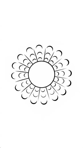 Hypnotic Floral Illusion: Rotating Crescent Moon Pattern 🌸🌙
