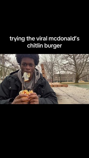 Trying McDonald's Viral Chitlin Burger