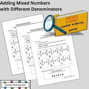Secret Codes: Adding Mixed Numbers with Different Denominators