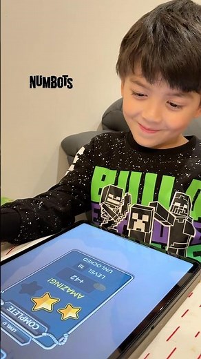 Leo plays Numbots math game-let's try again!