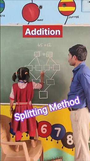 Addition - Splitting method | Teacher Innovation Ideas #maths #addition #teachingstrategies #school