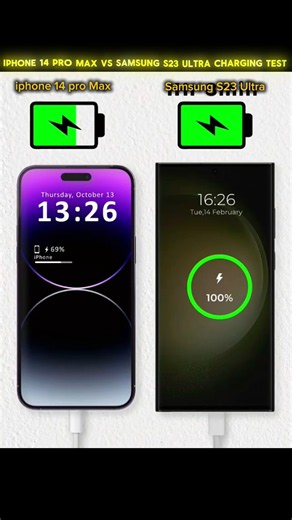 iPhone 14 Pro Max vs Samsung S23 Ultra – Ultimate Fast Charging Test #trending #shorts #viral