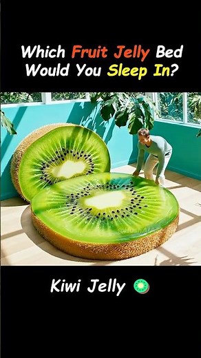 Which Fruit Jello Bed Would You Sleep In? 🍎🥝🍇✨ #asmr #oddlysatisfying #aiasmr #jelly #relax