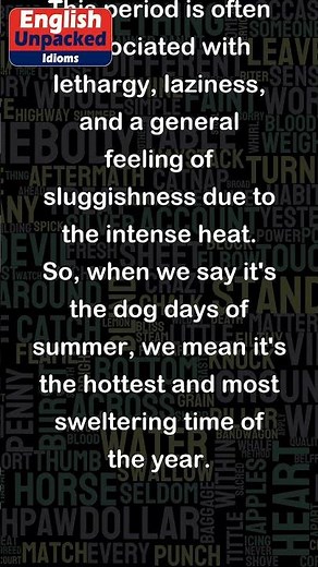 Dog days of summer