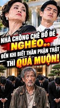 "NHÀ CHỒNG CHÊ BỐ ĐẺ NGHÈO... ĐẾN KHI BIẾT THÂN PHẬN THẬT THÌ QUÁ MUỘN!"