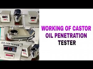 JSR - Castor Oil Penetration Tester || Cop Tester || Paper Testing machine