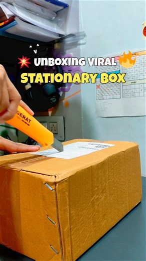 Unboxing Viral stationary box 📦🥳🔥#viral #shorts #study #studywithme #stationery