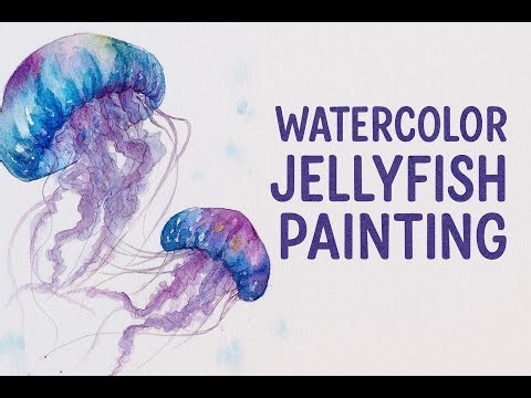 Watercolor Jellyfish Painting | Relaxing Ocean Art