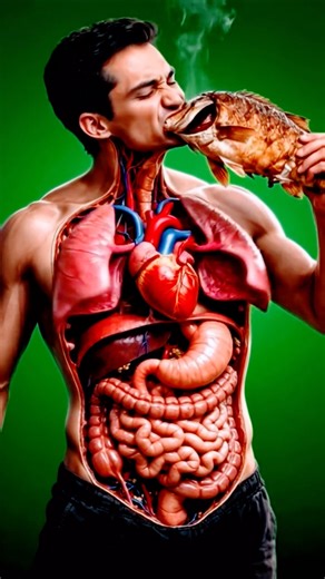 What Happens Inside Your Body After Eating Big Fish? 🐟😳 | 3D Medical Animation