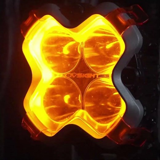Amber Off-road LED lights - Novsight HALO Pro LED Pod light with 7 dynamic DRLs modes