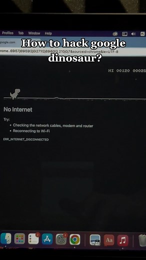 Hacking Google dinosaur in 30 seconds! 🦕 #googledinogame #google #hack #lifehack #fyp #popular #programming