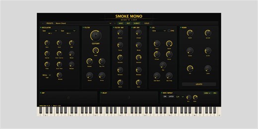 DLP Audio releases Smoke Mono 1, a FREE macOS monosynth from Mike Dean