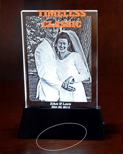 Crystal Prints Inc on Instagram: "✨ Celebrate love with a radiant touch! ✨ Transform your anniversary with our stunning Lighted Photo Crystal Plaque. For just $139.00, you can encapsulate your cherished memories in a breathtaking crystal keepsake that glows with warmth and affection. Perfect for adding a personal touch to your home, it becomes a constant reminder of the love you share. 🥰💞 Don’t wait! Capture your special moment and light up your love story today. ✨🛒 #AnniversaryGift #PhotoPla