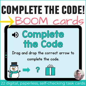 Winter Directional Coding Activities Digital Task Cards with Boom Cards