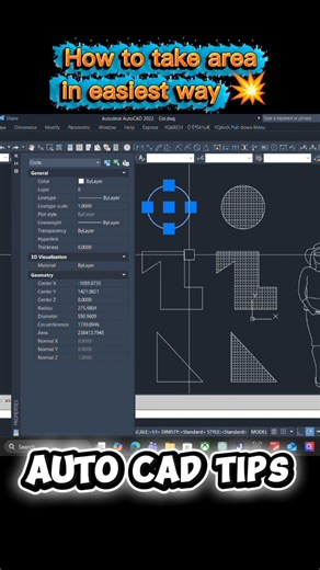 How to Calculate Area in Auto cad easiest way | AutoCAD command |auto cad tips #shorts #shortvideo