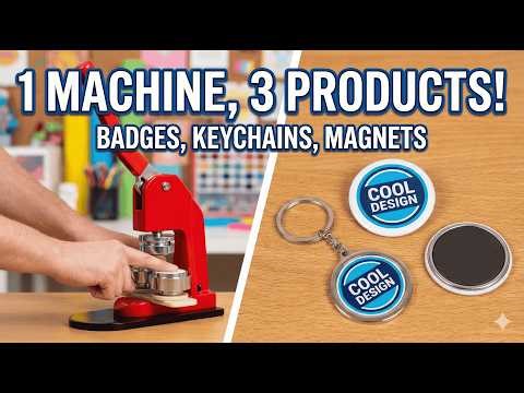 📌 Make Badges, Keychains & Magnets with ONE Machine! | AbhishekID.com