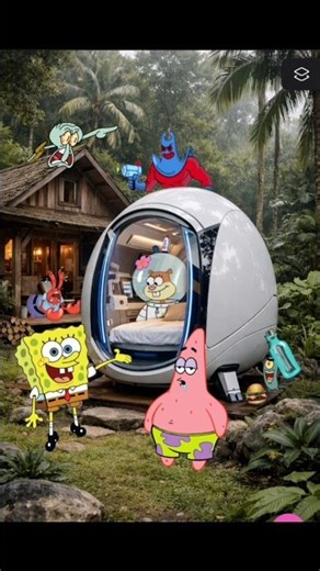 SPONGEBOB & PATRICK FIND A FUTURE CAPSULE HOUSE! 😱 PLANKTON STEALS THE KRABBY PATTY! 🍔 #spongebob