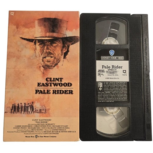 Clint Eastwood Pale Rider VHS 1985 Michael Moriarty Carrie Snodgress Western - Etsy