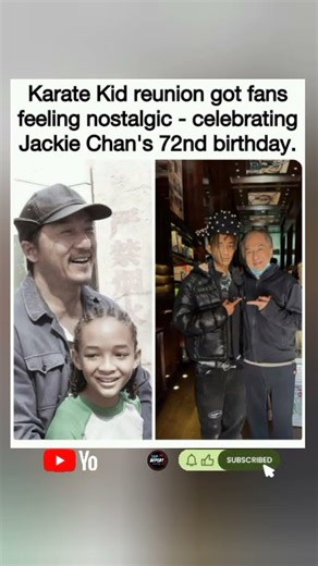 🥋🎂 Karate Kid reunion sparks nostalgia as Jackie Chan celebrates his 72nd birthday. #FYP #Shorts