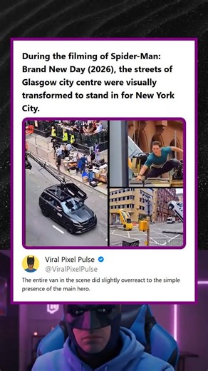 Spider-Man Brand New Day 2026 Filmed in Glasgow City Centre Transformed as New York