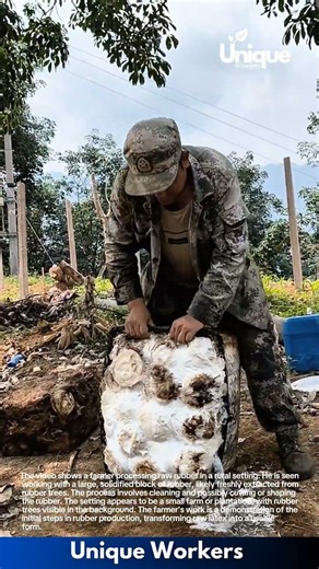 Unveiling Raw Rubber: A Farmer's Journey from Tree to Block