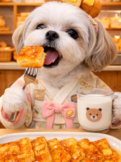 프렌치토스트🍞, 우유🥛 한 모금에 녹아드는 하루의 끝… 순이의 포근한 한입 🐶✨ | French Toast🍞 & A Gentle Sip of Milk🥛, A Soft Ending Bite with Suni 🐶✨ 프렌치토스트🍞, 우유🥛 한 모금에 녹아드는 하루의 끝… 순이의 포근한 한입이 오늘의 시간을 부드럽게 감싸줍니다 🐶✨ 따뜻하게 구워낸 식빵 위로 스며든 메이플 시럽처럼, 짧지만 달콤한 순간이 마음에 오래 머물기를 바랍니다 🌿 하루 끝, 조용히 위로가 되는 한입과 함께해 주세요 🌙 🇺🇸 English A cozy dessert moment with Suni, enjoying warm French toast and a gentle sip of milk. May this soft and sweet ending bring a little comfort to your day. 🐶✨ 🇯🇵 日本語 フレンチトーストとミルクで、一日の終わりをやさしく包むスニのモッパンです