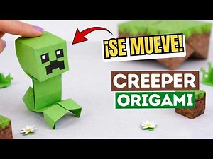 How to make a Minecraft Creeper out of paper 🟩 (Easy Origami)