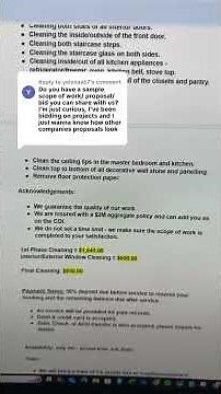 Post construction cleaning proposal template