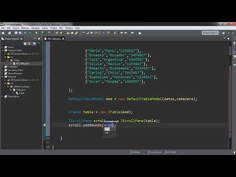 Crear una Tabla en java - JTable Código completo Java